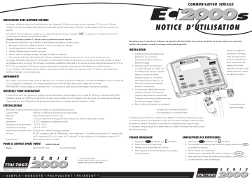 Tru-Test EC2000S Mode d'emploi | Fixfr