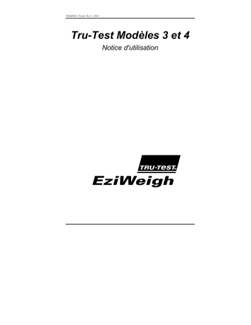 Tru-Test EziWeigh 3+4 Mode d'emploi | Fixfr