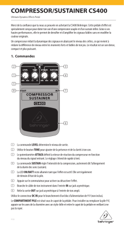 Behringer CS400 Guitar and Bass Manuel du propriétaire | Fixfr