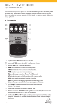 Behringer DR600 Guitar and Bass Manuel du propriétaire