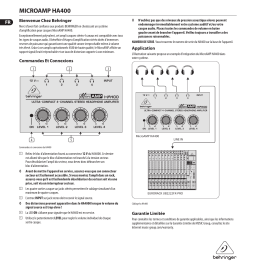 Behringer HA400 Headphone Manuel du propriétaire