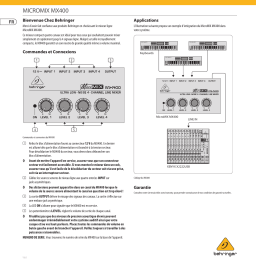 Behringer MX400 Mixing Console Manuel du propriétaire