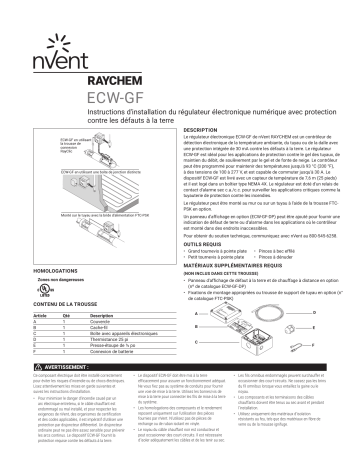 Installation manuel | Raychem ECW-GF Guide d'installation | Fixfr