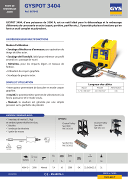 GYS GYSPOT 3404 Fiche technique