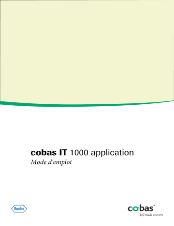 Roche cobas IT 1000 Manuel utilisateur | Fixfr