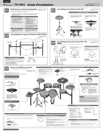 Roland TD-50K2 V-Drums Guide d'installation | Fixfr