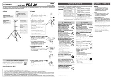 VAD706 | Roland DTS-30S Stand Set Manuel du propriétaire | Fixfr