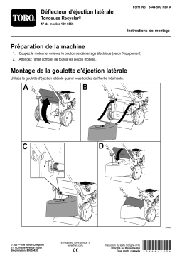 Toro Side-Discharge Deflector, Recycler Lawn Mower Walk Behind Mower Guide d'installation