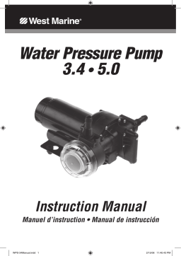 West Marine 7865660 Pump-Water Sys WM 5.0Gpm Manuel du propriétaire