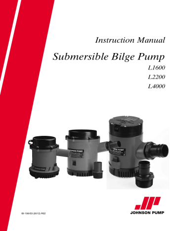 5517768 | 491720 | Owner's manual | West Marine 10204170 Pump-Bilge 4000Gph 4000gph Pump Manuel du propriétaire | Fixfr