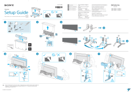 Sony XBR65A8H OLED TV Manuel utilisateur