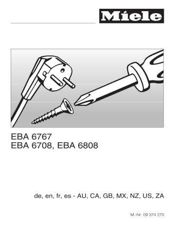 Installation guide | Miele 9221330 Microwave/Micro Hood Accessory Guide d'installation | Fixfr