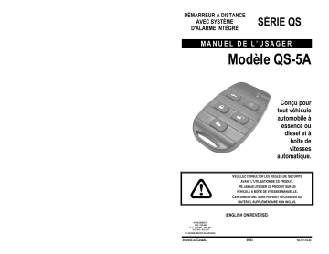 Manuel du propriétaire | AstroStart QS-5A Owner's Manual | Fixfr