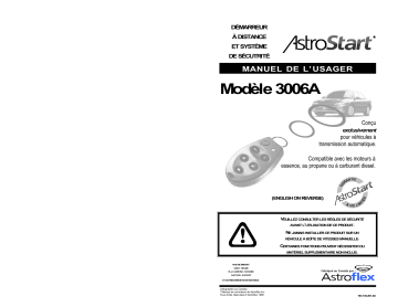 Manuel du propriétaire | AstroStart 3006A Owner's Manual | Fixfr
