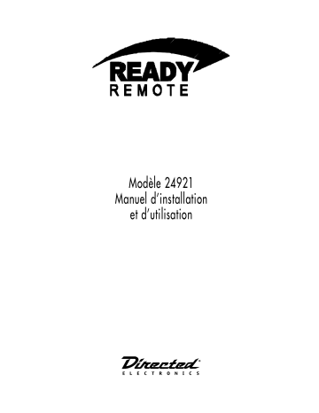 Designtech | Manuel du propriétaire | ReadyRemote 24921 Owner's Manual | Fixfr