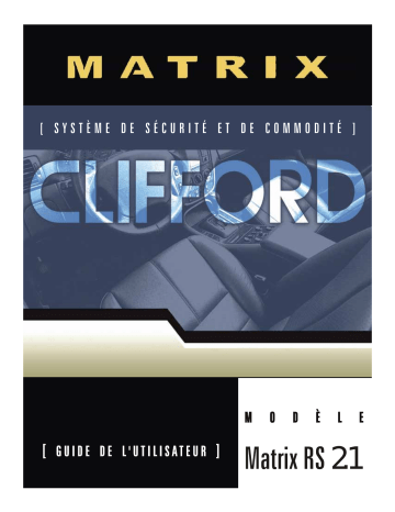 Manuel du propriétaire | Clifford Matrix RS2.1 Owner's Manual | Fixfr