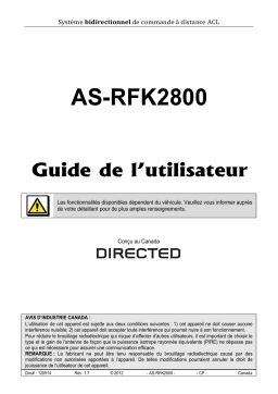 Autostart AS-RFK2800 Owner's Manual