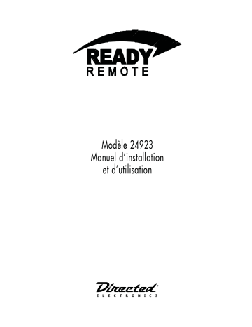 Designtech | Manuel du propriétaire | ReadyRemote 24923 Owner's Manual | Fixfr