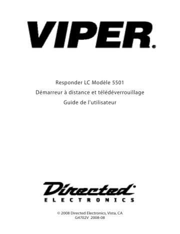 Manuel du propriétaire | Viper 5501 Owner's Manual | Fixfr