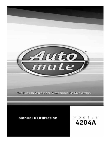 Manuel du propriétaire | Automate 4204A Owner's Manual | Fixfr