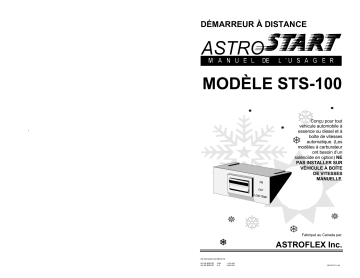 Manuel du propriétaire | AstroStart STS-100 Owner's Manual | Fixfr