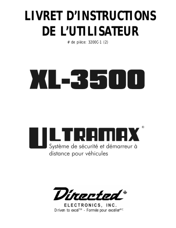 Manuel du propriétaire | Clifford Ultramax XL3500 Owner's Manual | Fixfr