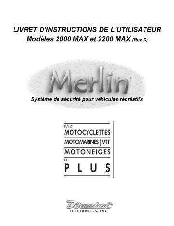 Manuel du propriétaire | Merlin 2000-2200Max Owner's Manual | Fixfr