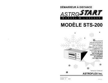 Manuel du propriétaire | AstroStart STS-200 Owner's Manual | Fixfr