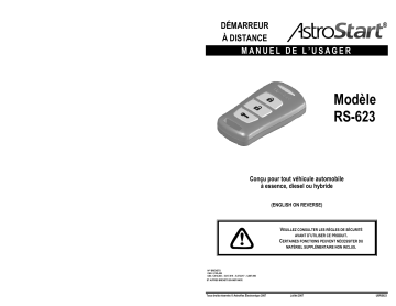 Manuel du propriétaire | AstroStart RS-623 Owner's Manual | Fixfr