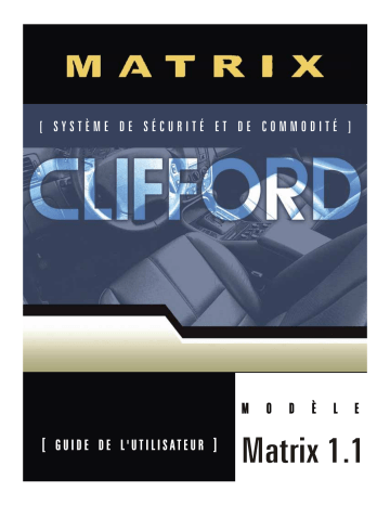 Manuel du propriétaire | Clifford Matrix RS1.1 Owner's Manual | Fixfr