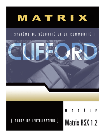 Owner's manual | Clifford Matrix RSX1.2 Manuel du propriétaire | Fixfr