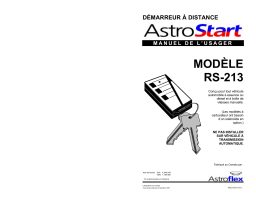 AstroStart RS-213 Owner's Manual
