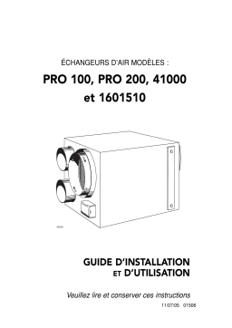 Venmar PRO200 Air exchanger User Guide