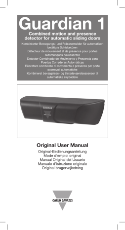 User manual | CARLO GAVAZZI GUARDIAN1 Manuel utilisateur | Fixfr