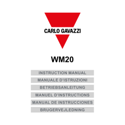 CARLO GAVAZZI WM2096 Manuel utilisateur