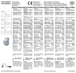 CARLO GAVAZZI DLA73TB232P Guide d'installation