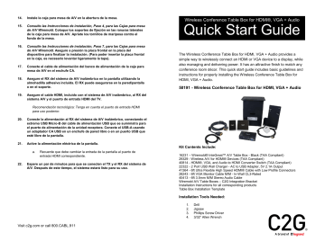 Installation guide | Cables to Go 50191 Guide d'installation | Fixfr