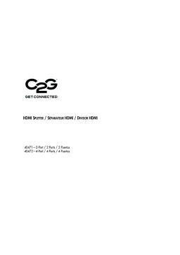 Cables To Go 40471-2 Owner's Manual