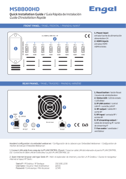 Engel Cabecera Compacta MS8800HD Manuel utilisateur