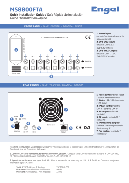 Engel Cabecera Compacta MS8800FTA Manuel utilisateur
