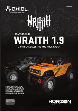 Axial AXI90074T1 1/10 Wraith 1.9 4WD Rock Crawler Brushed RTR, Orange Owner's Manual