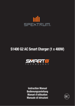 Spektrum SPMXC2040 S1400 G2 AC 1x400W Smart Charger Owner's Manual