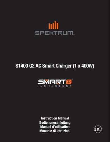 Manuel du propriétaire | Spektrum SPMXC2040 S1400 G2 AC 1x400W Smart Charger Owner's Manual | Fixfr