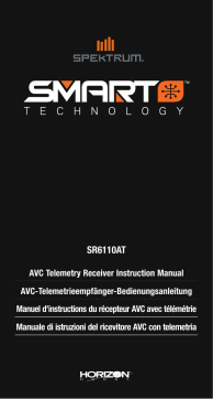 Spektrum SPMSR6110AT SR6110AT DSMR 6-Channel AVC Telemetry Surface Receiver Owner's Manual