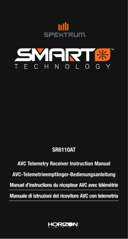 Manuel du propriétaire | Spektrum SPMSR6110AT SR6110AT DSMR 6-Channel AVC Telemetry Surface Receiver Owner's Manual | Fixfr