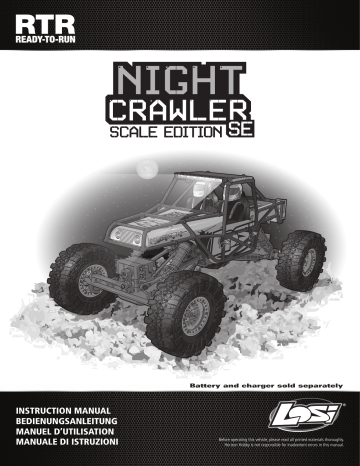 Manuel du propriétaire | Losi LOS03015T1 1/10 Night Crawler SE 4WD Rock Crawler Brushed RTR, Blue Owner's Manual | Fixfr