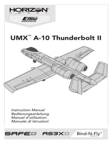 Manuel du propriétaire | E-flite EFLU6550 UMX A-10 Thunderbolt II 30mm EDF BNF Basic Owner's Manual | Fixfr