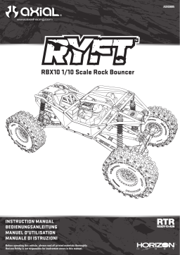 Axial AXI03005T1 1/10 RBX10 Ryft 4WD Brushless Rock Bouncer RTR, Orange Owner's Manual