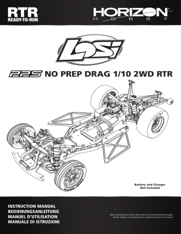 Manuel du propriétaire | Losi LOS03035T1 1/10 '69 Camaro 22S No Prep Drag Car, Brushless 2WD RTR, Summit Owner's Manual | Fixfr