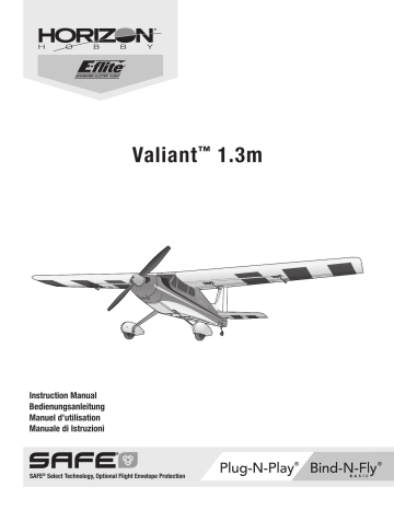 Manuel du propriétaire | E-flite EFL49500 Valiant 1.3m BNF Basic Owner's Manual | Fixfr
